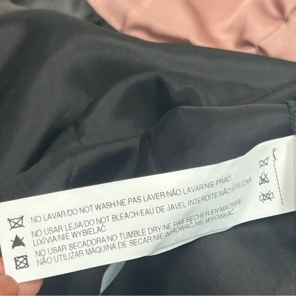 Zara silk satin V-neck sleeveless pleated tiered layered dress Sz  L pink gray - Picture 11 of 15